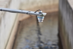 Micropilot FMR20B, level measurement, open channel, wastewater treatment plant, application picture Micropilot FMR20B, level measurement, open channel, wastewater treatment plant